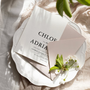 Einfache Einladung zur Hochzeit