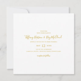 Einfache Einladung zur Hochzeit am Gold Square