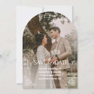 Einfache Einladung zur Hochzeit mit Rahmen zum Spe