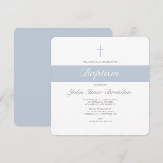 Einfache Einladung zur Taufe der Eleganz - Boys