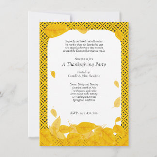 Einfache Einladung zur Thanksgiving-Dinnerparty
