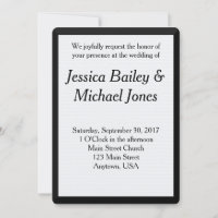 Einfache Einladung zur Zickzack Hochzeit