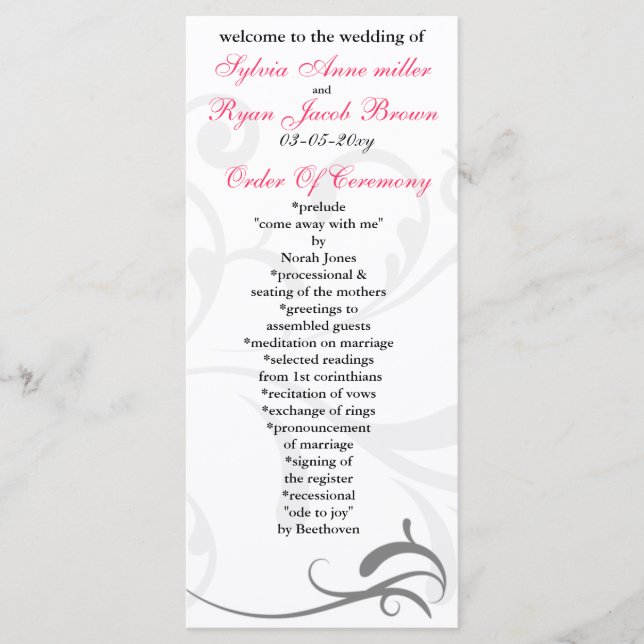 Einfache Einladungen zu Schwarz-Weiß-Hochzeiten (Vorderseite)