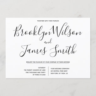 Einfache Einladungen zu Skripthochzeiten