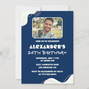 Einfache Einladungen zum 26. Geburtstag Männer Fot