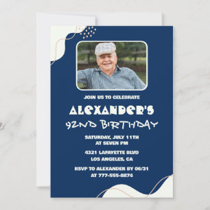 Einfache Einladungen zum 92. Geburtstag Männer Fot
