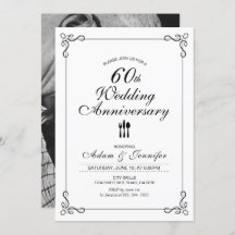 Einfache Einladungskarte zum 60. Geburtstag
