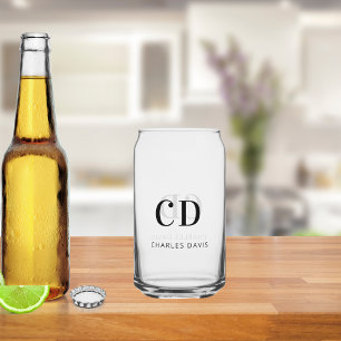 Einfache einzigartige Namensinitialen Dosenglas