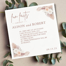 Einfache, einzigartige Trendy Fun Fakten Hochzeit Serviette