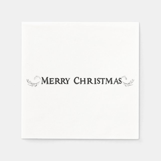 Einfache Elegance "Frohe Weihnachten" Napkins Serviette (Vorderseite)