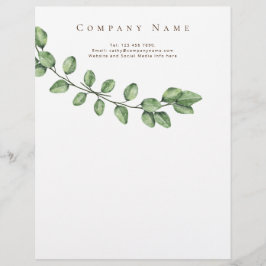 Einfache Elegance Green Company Details Briefkopf