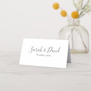 Einfache Elegance Hochzeit-Platzkarten Platzkarte