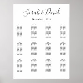 Einfache Elegance Hochzeitskarte 18x24 Poster