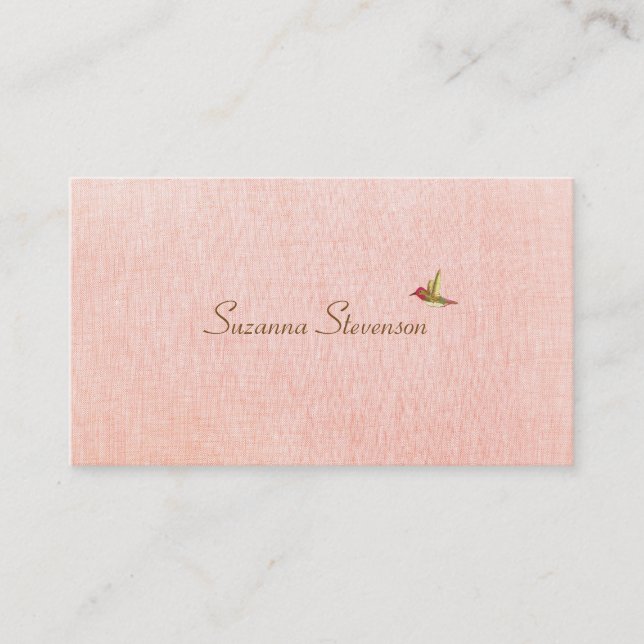 Einfache Elegance Pink Business Card Visitenkarte (Vorderseite)