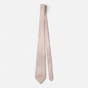 Einfache Elegance Pink-Initialen Krawatte