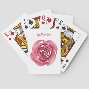 Einfache Elegance Rose Personalisiert Spielkarten