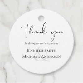 Einfache Elegance Script Moderne Gastgeschenk Hoch Geschenkanhänger