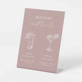 Einfache Elegance Signature Cocktail Signature Sig Sockelschild