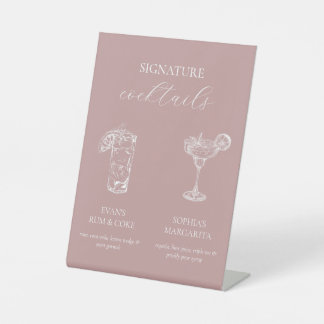 Einfache Elegance Signature Cocktail Signature Sig Sockelschild