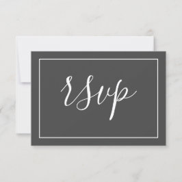 Einfache Elegance Wedding RSVP Response Card Einladung