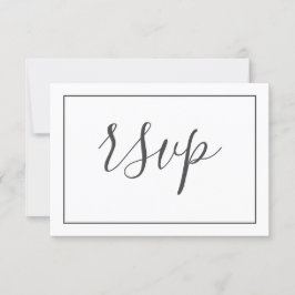 Einfache Elegance Wedding RSVP Response Card Einladung
