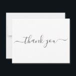 Einfache Elegance Wedding Vielen Dank Dankeskarte<br><div class="desc">Einfaches und elegantes Set in Weiß und Grau.</div>