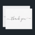 Einfache Elegance Wedding Vielen Dank Dankeskarte<br><div class="desc">Einfaches und elegantes Set in Weiß und Grau.</div>