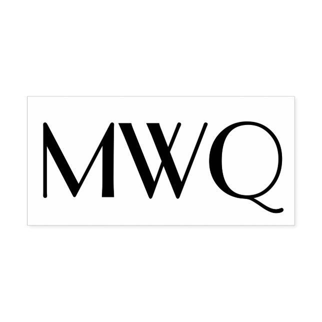 Einfache Elegant 3 Initial Monogram #6S Permastempel (Design)