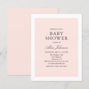 Einfache Elegant-Babydusche Einladungspostkarte