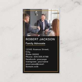 Einfache Elegant Beruflich Black Jurist Visitenkarte