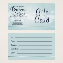 Einfache Elegant Blue Bokeh Geschenkkarte