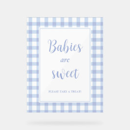 Einfache Elegant Blue Gingham Babies sind süße Lec Acrylschild