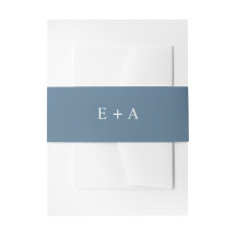 Einfache Elegant Blue Monogram