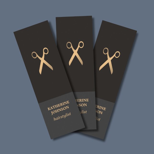 Einfache Elegant-Chic Dunkle Imitate Gold Haare St Mini Visitenkarte (Von Creator hochgeladen)