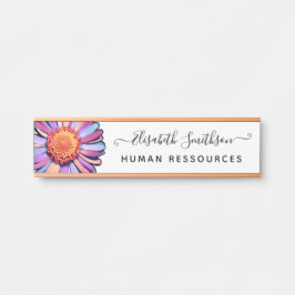 Einfache Elegant Daisy Custom Beruflich Floral Türschild