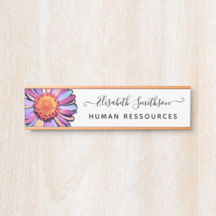 Einfache Elegant Daisy Custom Beruflich Floral Türschild