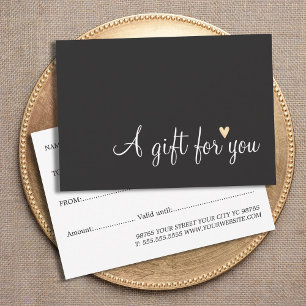 Einfache Elegant Dunkelgrau Gold Herzlichkeit Schö