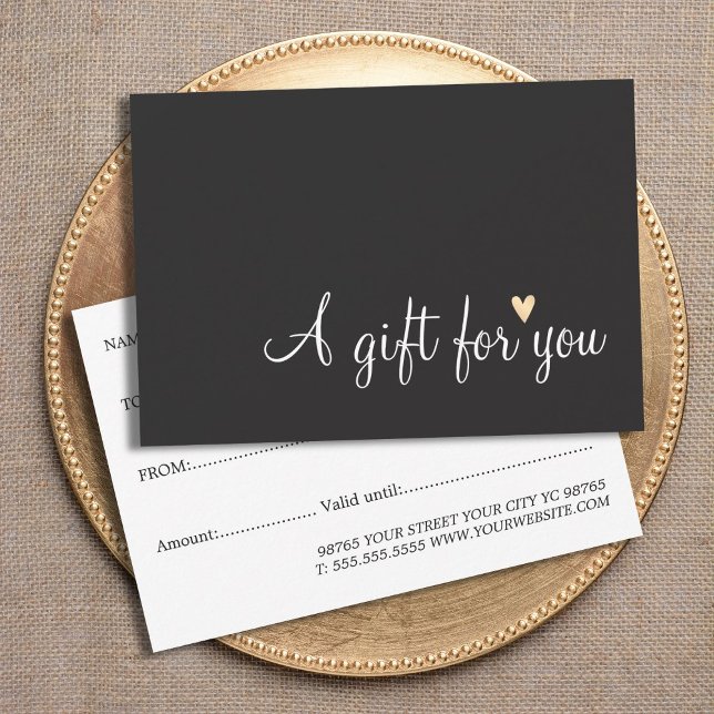 Einfache Elegant Dunkelgrau Gold Herzlichkeit Schö (Von Creator hochgeladen)