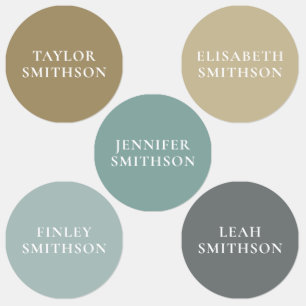 Einfache Elegant Earthy Minimal Ihren Namen Schule Etiketten