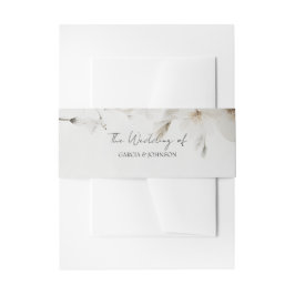 Einfache Elegant floral Die Hochzeit von Einladungsbanderole