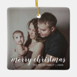 Einfache Elegant Frohe Weihnachten Keramikornament