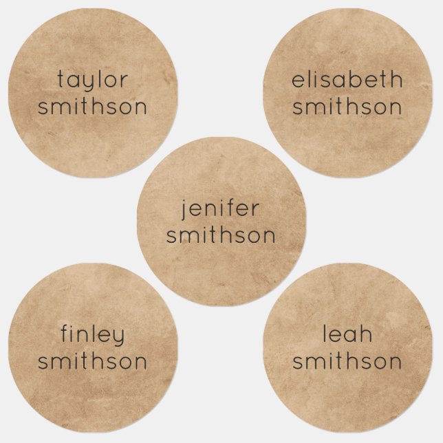 Einfache Elegant Gender Neutral Fügen Sie Ihren Na Etiketten (Gruppe)