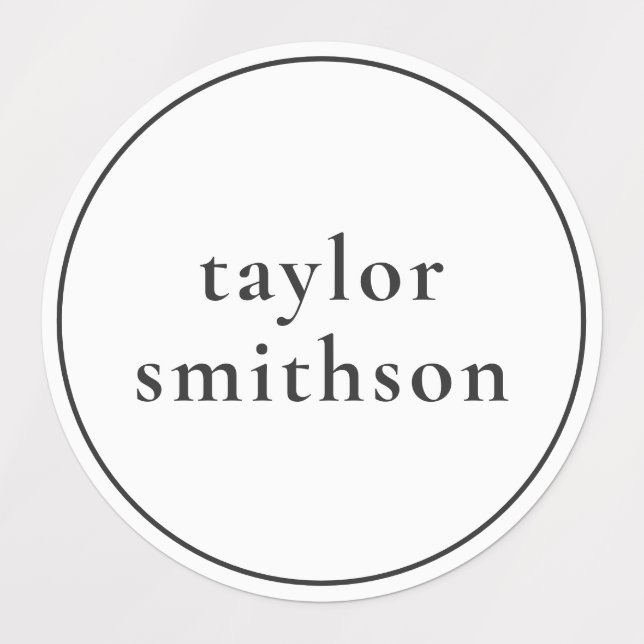 Einfache Elegant Gender Neutral Fügen Sie Ihren Na Etiketten (Design 1)