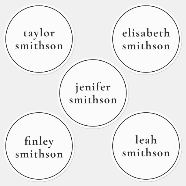 Einfache Elegant Gender Neutral Fügen Sie Ihren Na Etiketten (Gruppe)