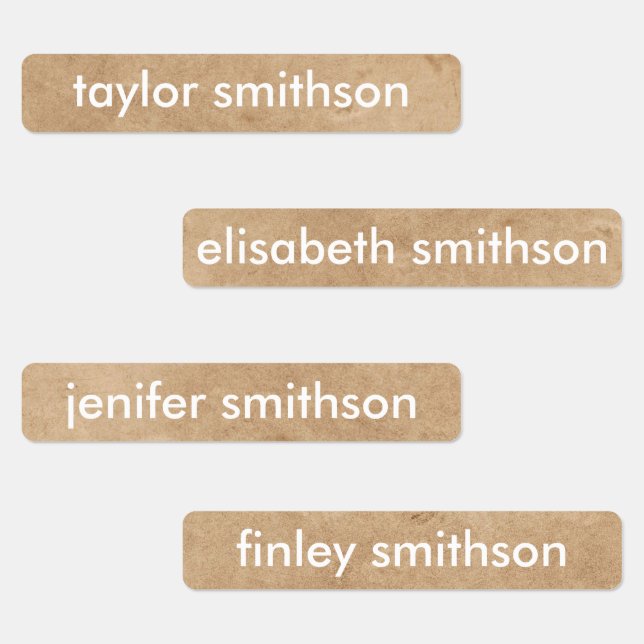 Einfache Elegant Gender Neutral Fügen Sie Ihren Na Etiketten (Gruppe)