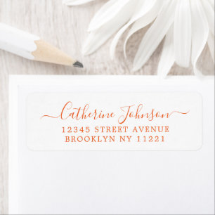 Einfache Elegant Girly Script Calligraphy Orange