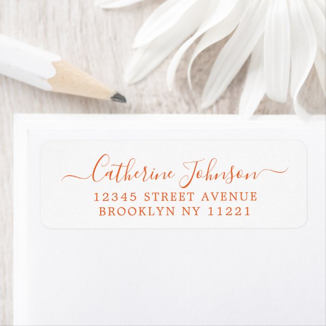 Einfache Elegant Girly Script Calligraphy Orange (Insitu)