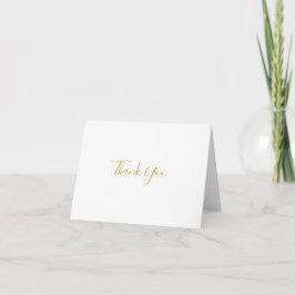 Einfache Elegant Gold Dankeschön Card Dankeskarte
