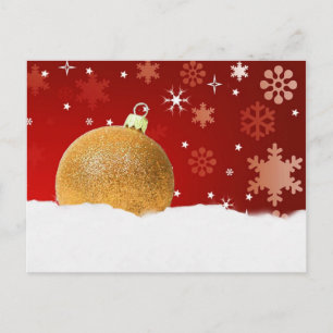 Einfache Elegant Gold Decor Wreath Frohe Weihnacht Feiertagspostkarte