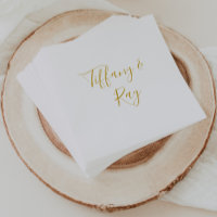 Einfache Elegant Gold Wedding Napkins